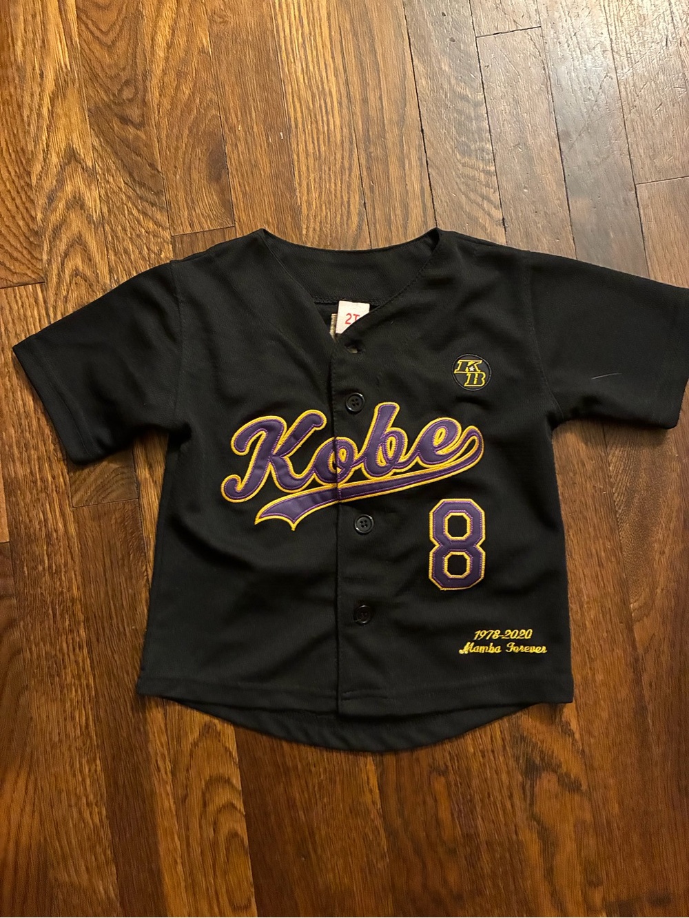 Kobe Bryant baseball jersey size 2T